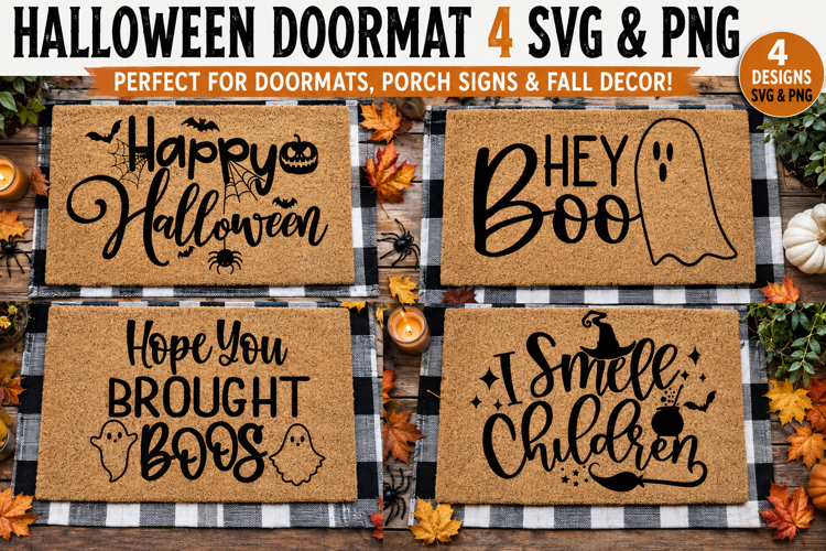 Halloween Doormat SVG PNG, Funny Spooky Porch Signs
