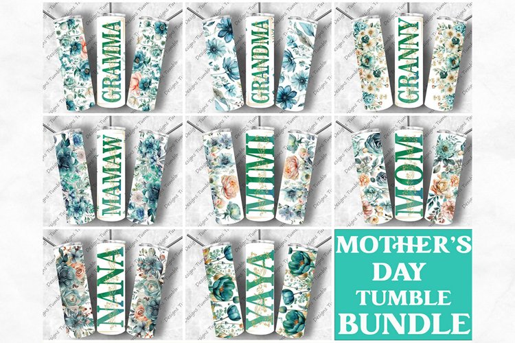 Mother's Day Tumbler Bundle, Tumbler 20oz Design Bundle example image 1