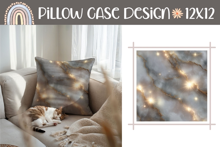 White Marble Pillow Design, Glitter Pillow Case, Marble PNG