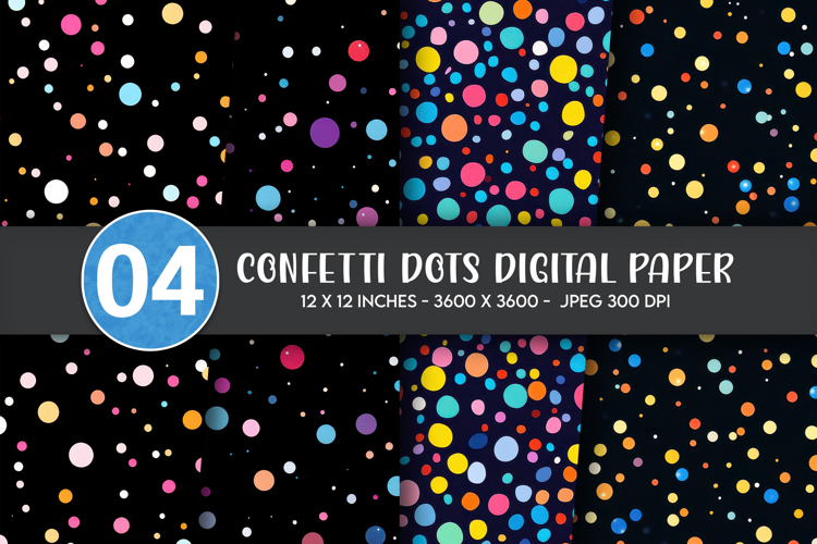 Confetti Dots Digital Paper