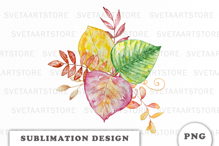 Watercolor Autumn Bouquet png
