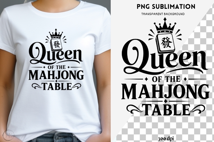 Mahjong quote png design for T-shirts