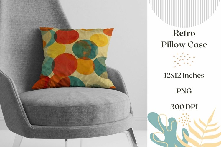 Cute Retro Pillow Case Sublimation, Multicolor Pillowcase example image 1
