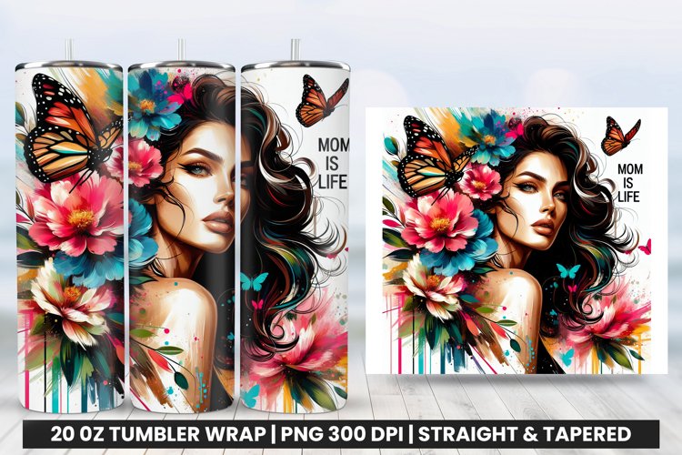 Mothers Day Tumbler Wrap Sublimation 20oz Skinny Tumbler