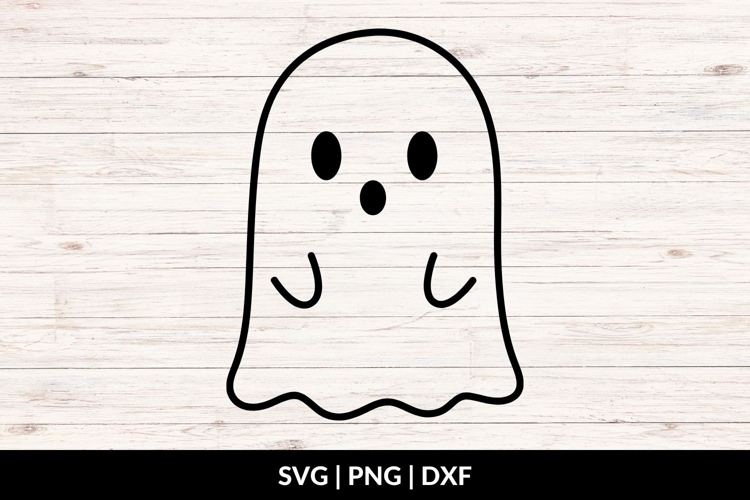 Cute Surprised Ghost SVG, Halloween Ghost SVG