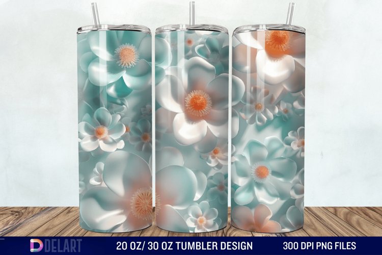 3D Floral Tumbler Wrap example image 1