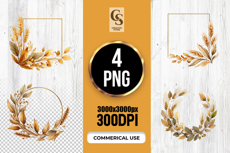 Golden Frame Png Image 3