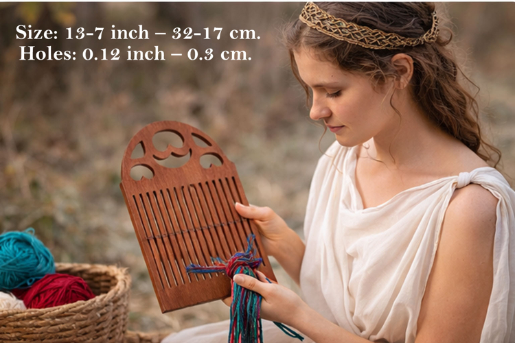 Antique Danish weaving loom digital file fiber art table dem