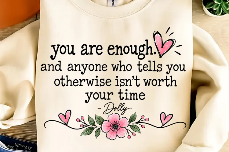 You Are Enough, Motivation Sublimation, Inspirational PNG