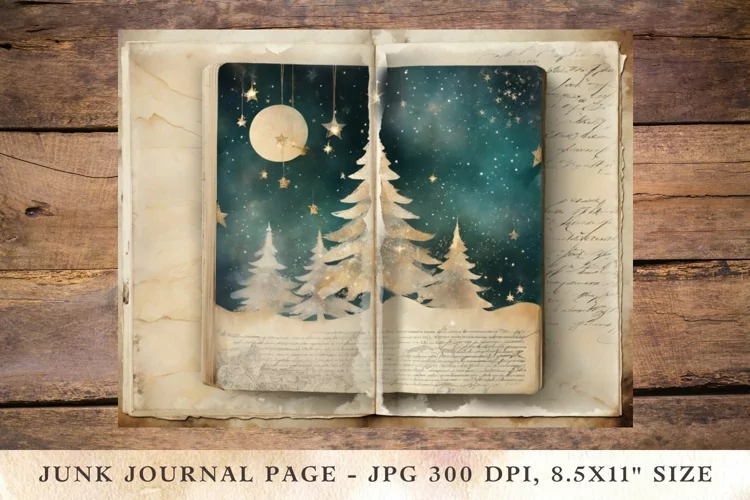 Printable Junk Journal Pages christmas 1