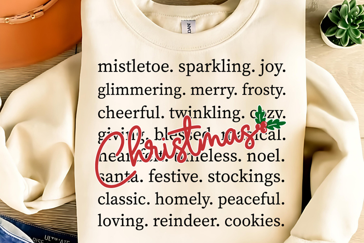 Christmas Words Svg