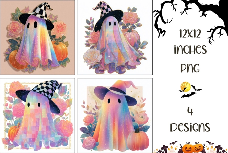 Halloween Glitter Backgrounds, Ghost Digital Papers