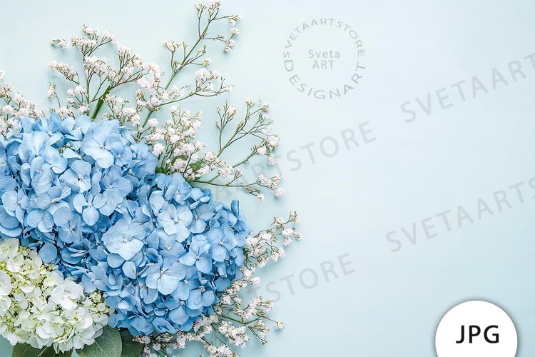Blue Flowers Clipart Image 13