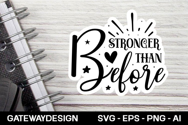 Motivational sticker svg design