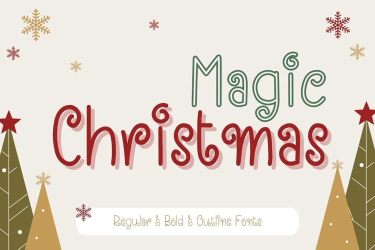 Magic Christmas - Swirly Holiday Family Font