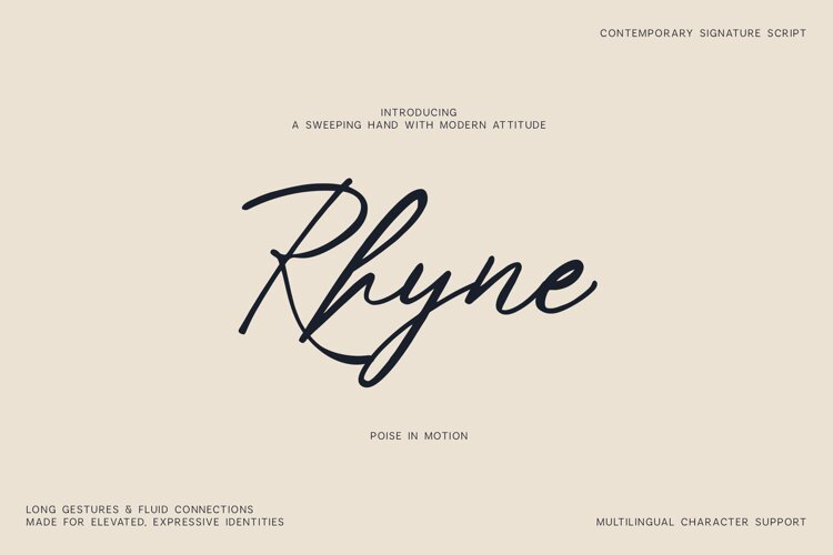 Rhyne Contemporary Signature Script Font example image 1