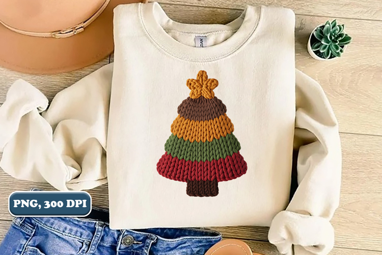 Crochet Yarn Christmas Tree PNG, Christmas tree PNG