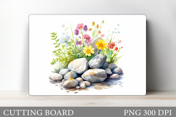 Flowers Cutting Board. Flowers Cutting Board Sublimation example image 1