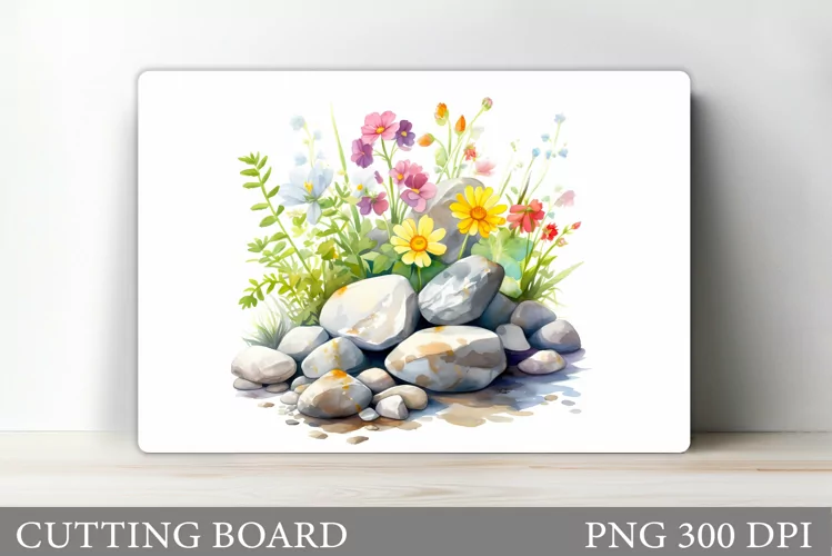 Flowers Cutting Board. Flowers Cutting Board Sublimation