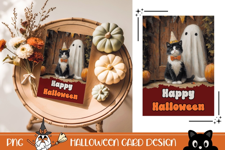 Cute Halloween Greeting Card, Kids Halloween Wall Art