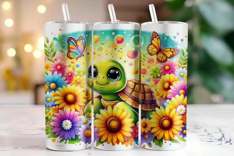 Turtle Tumbler Wrap | Sublimation | Tumblers