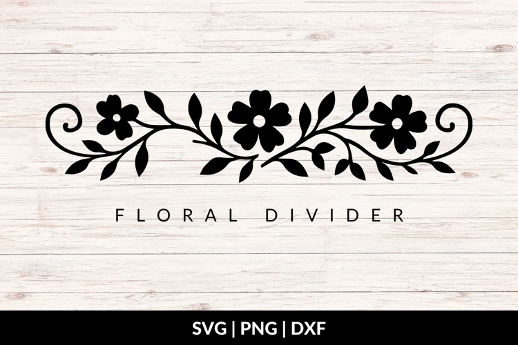 Elegant Floral Divider SVG