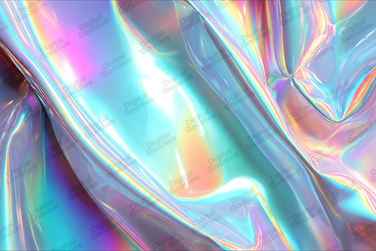 Holographic Foil Iridescent Abstract 3D Texture