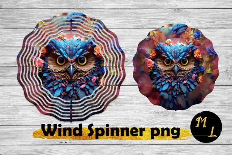3D Owl Wind Spinner,Owl Wind Spinner design