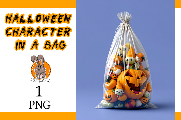 Halloween character in a bag