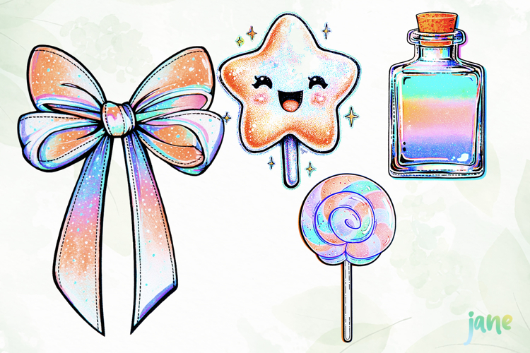 Pastel Halloween Clipart Sublimation
