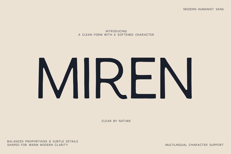 Miren Modern Humanist Sans Serif Font example image 1