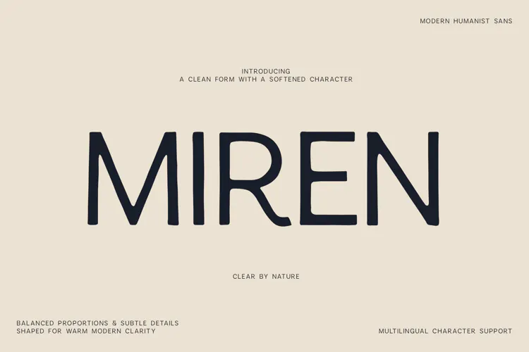 Miren Modern Humanist Sans Serif Font
