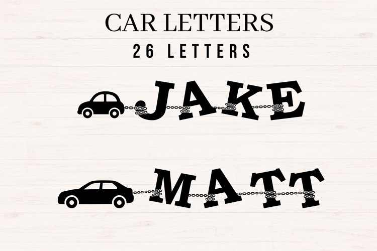 Car Letters SVG Bundle | SVG, DXF, PNG