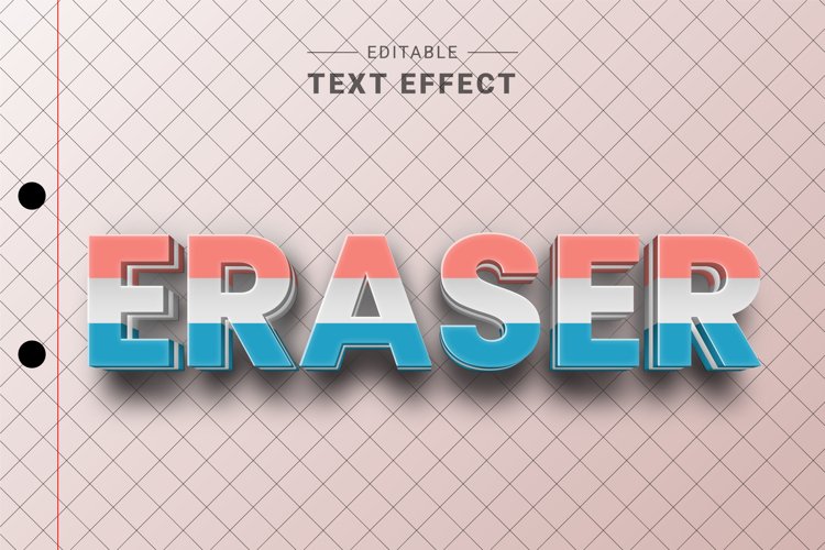 Editable Text Effect for Illustrator. Vector Graphic styles example image 1