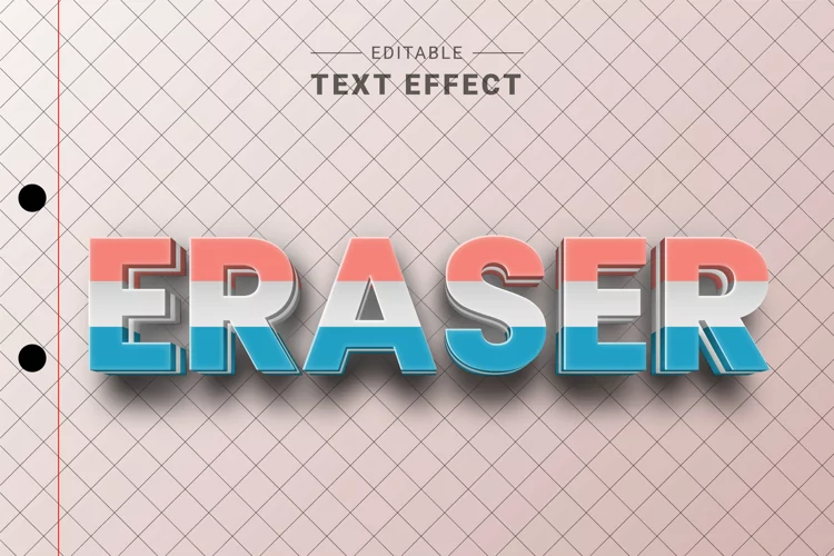 Editable Text Effect for Illustrator. Vector Graphic styles