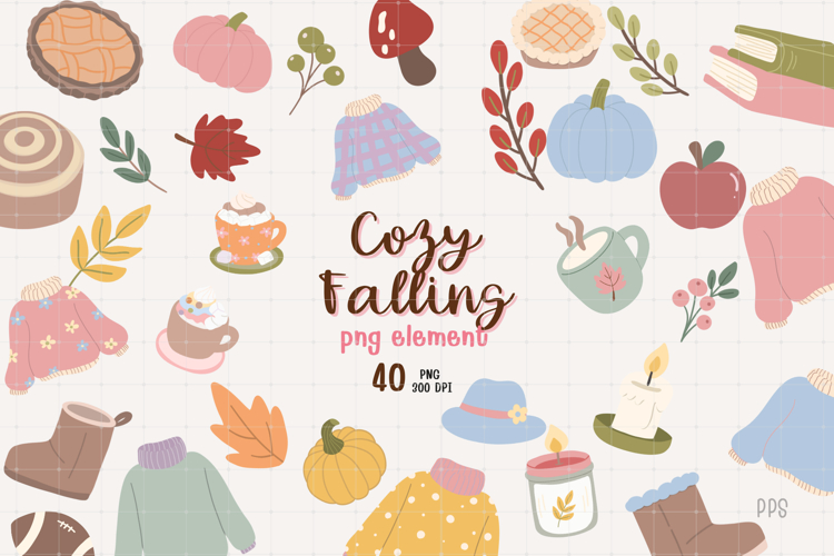 Cozy Falling Clipart Set