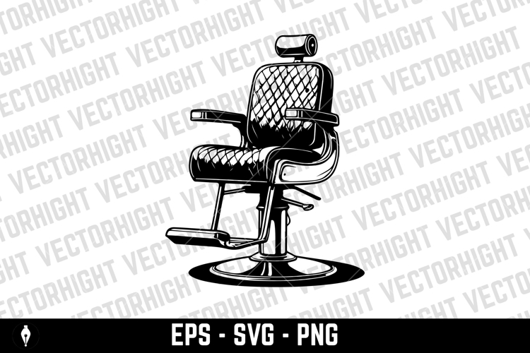 Vintage barber chair vector illustration. Perfect for barber