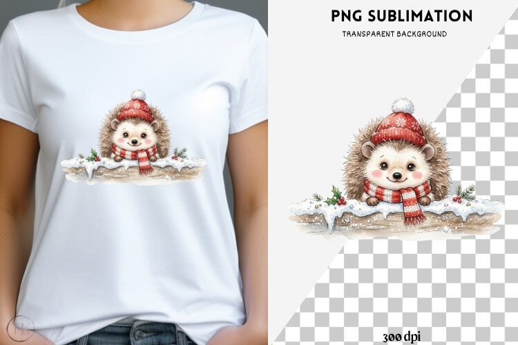 Christmas peeking character png design for T-shirts example image 1
