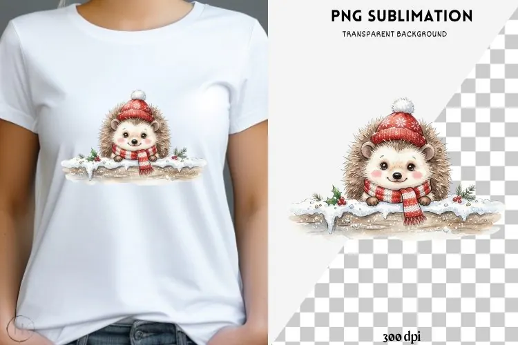 Christmas peeking character png design for T-shirts