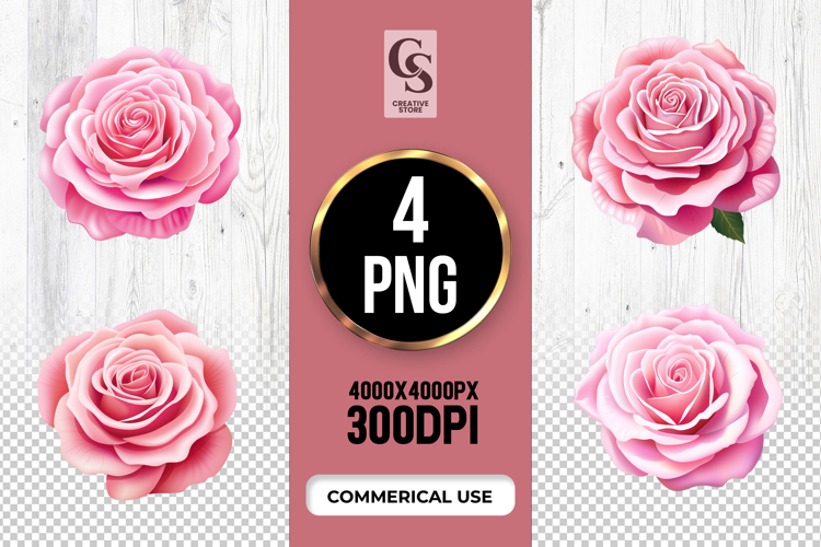 Pink flower clipart Image 7