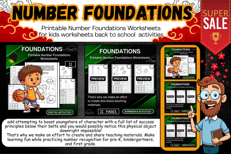 Printable Number Foundations Worksheets for kids activities