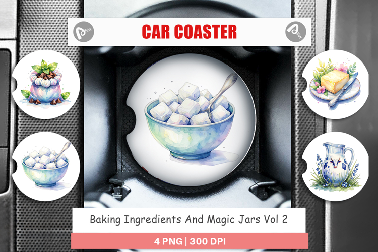 Baking Essentials Car Coaster