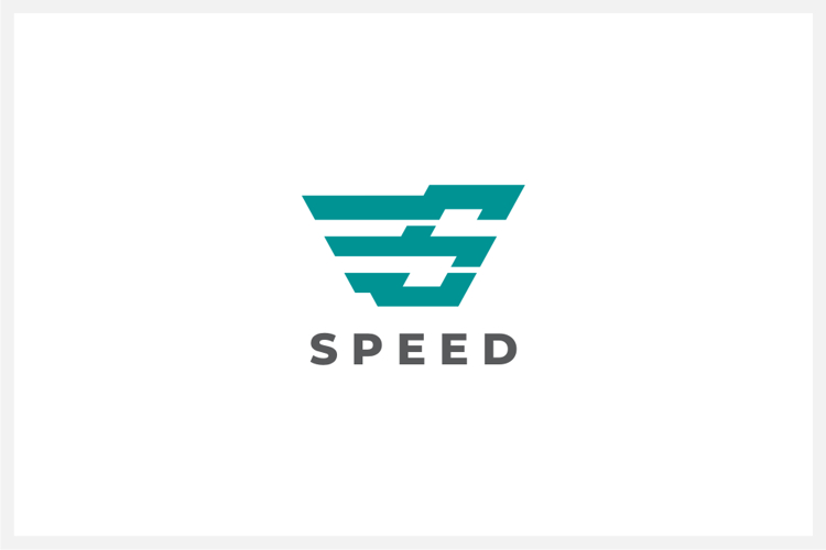 Speed Letter S Fast Logo Design Vector