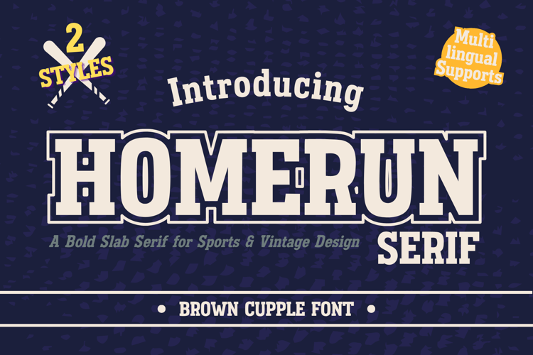 Homerun Serif A Bold, Vintage Sports Typeface
