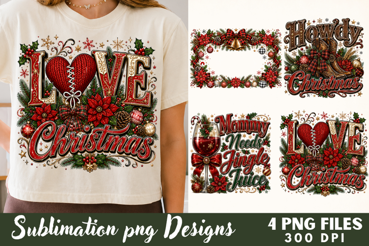 Love Christmas Sublimation PNG file