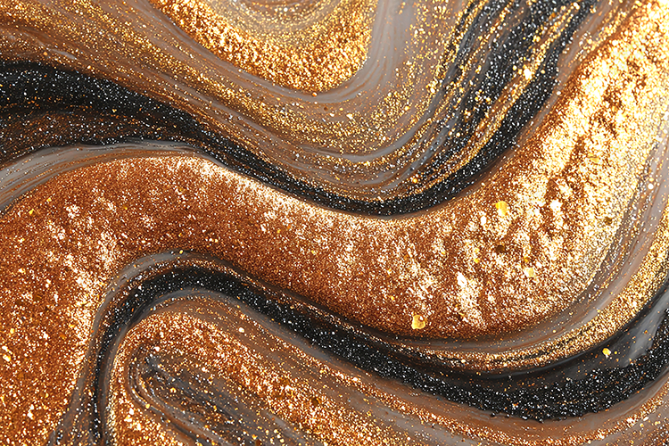Gold Black Glitter Fluid Texture Metallic Luxury Background