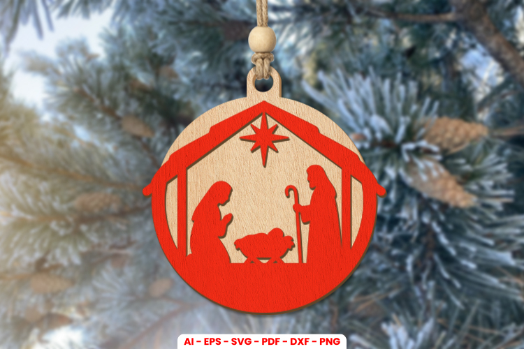 Christmas Ornament Laser Cut SVG