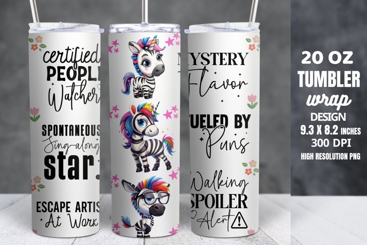Funny Quotes 20oz Skinny Tumbler Sublimation example image 1
