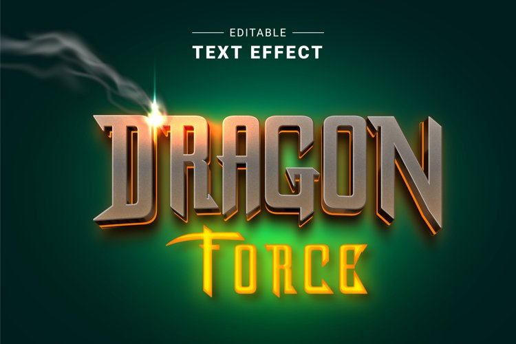 Editable Text Effect for Illustrator. Vector Graphic styles