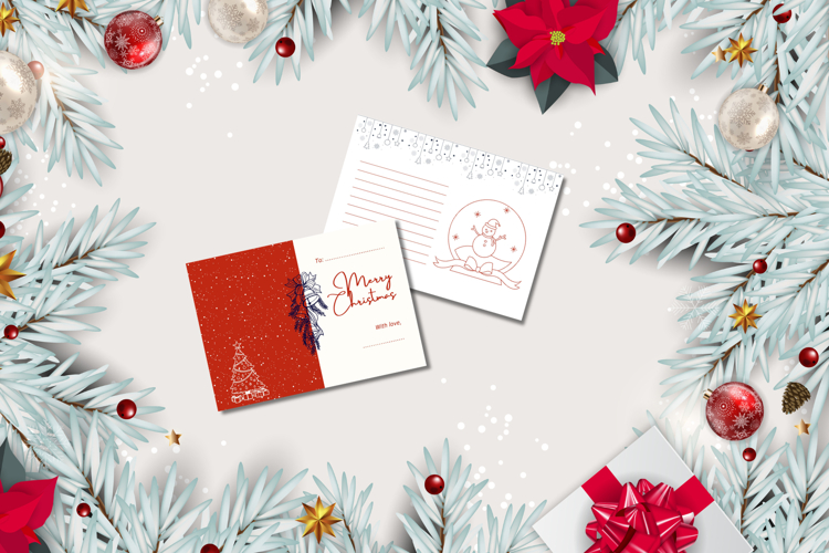 Simple Elegant Christmas Card Printable